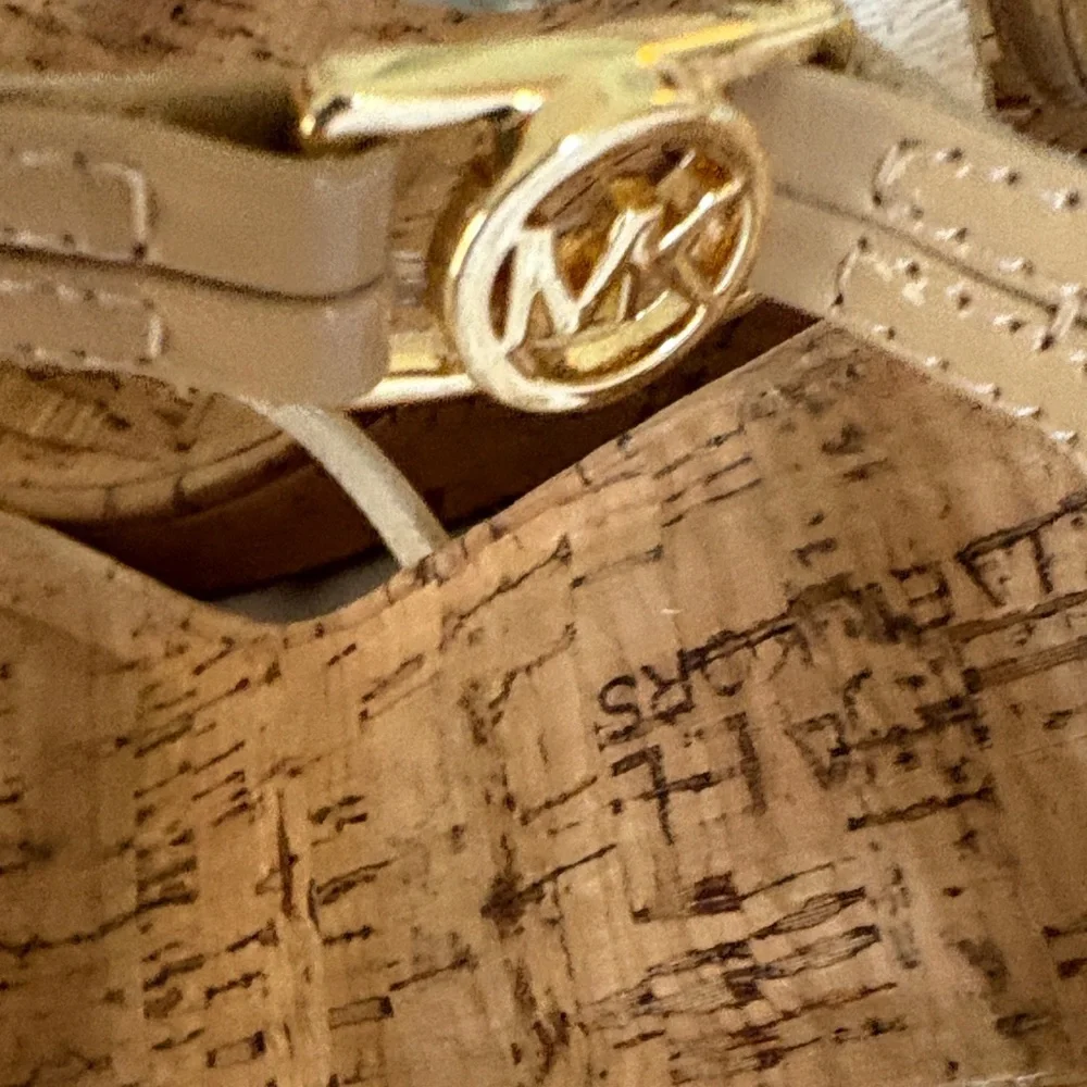 MICHAEL Michael Kors Beige Wedge Sandals - Picture 4 of 7